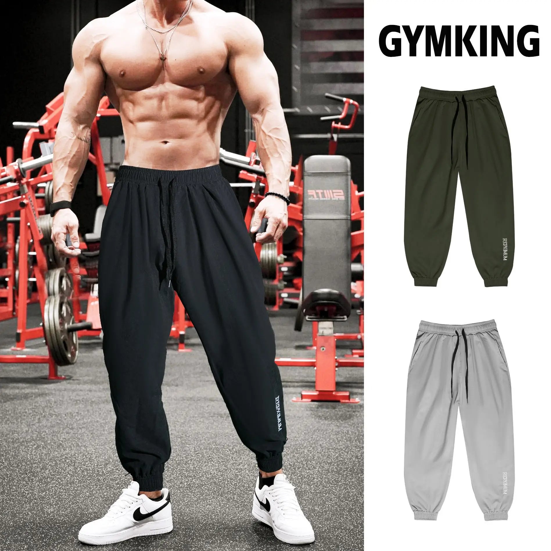 Muscle Men Sports Pants Training Basketball Running Loose Korean Version Of Casual Fitness Pants Fashionable Fitness Pants