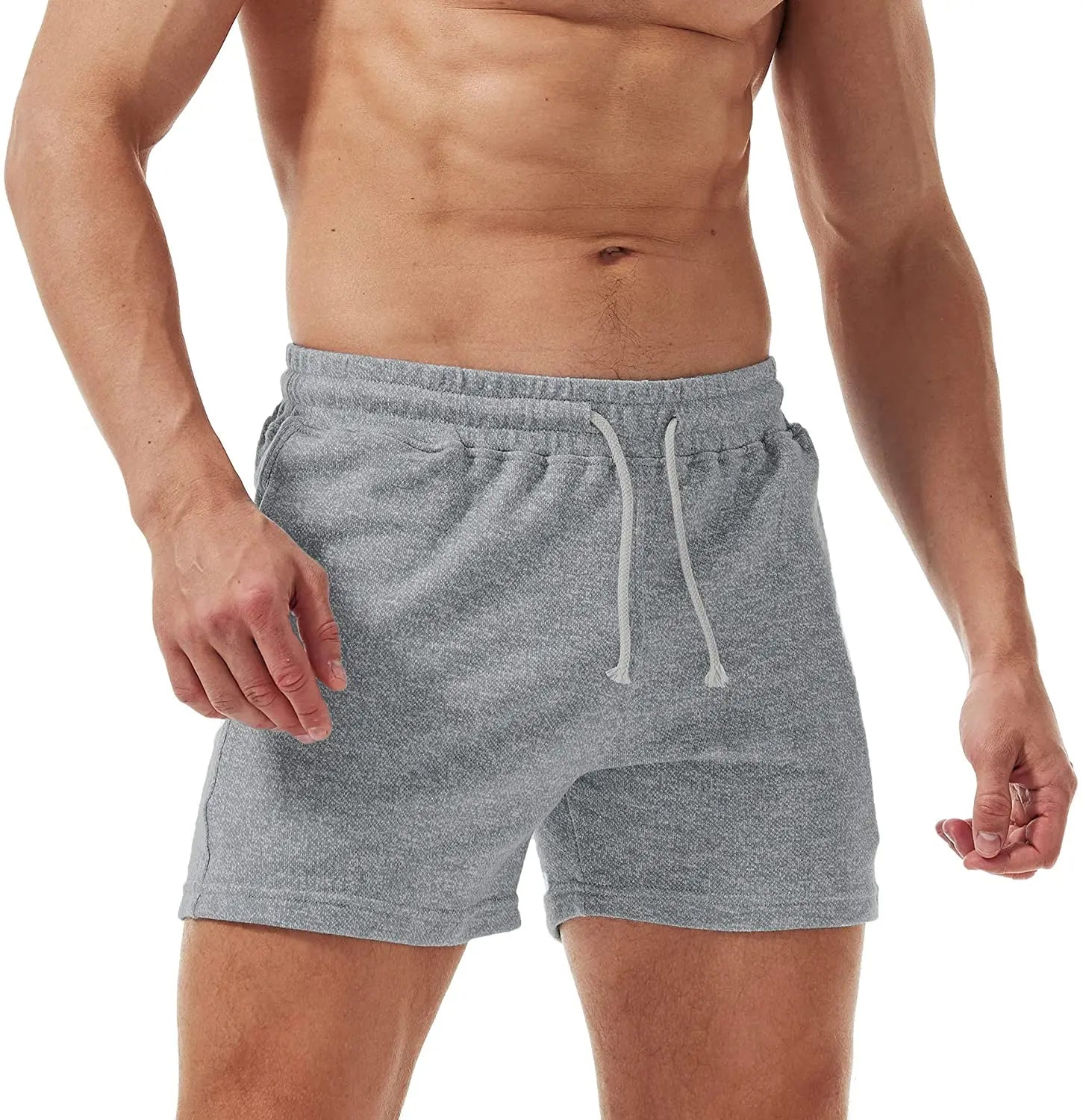 AIMPACT Men's Summer  Workout Casual Cotton Running  Shorts Flat Seam  Gym Shorts for Jogger Training AM2353