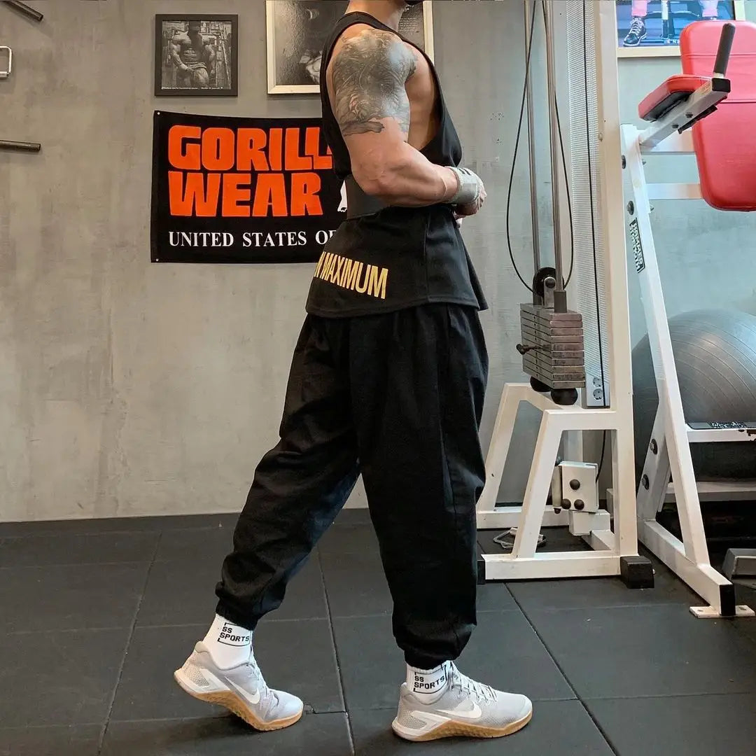 Muscle Men Sports Pants Training Basketball Running Loose Korean Version Of Casual Fitness Pants Fashionable Fitness Pants