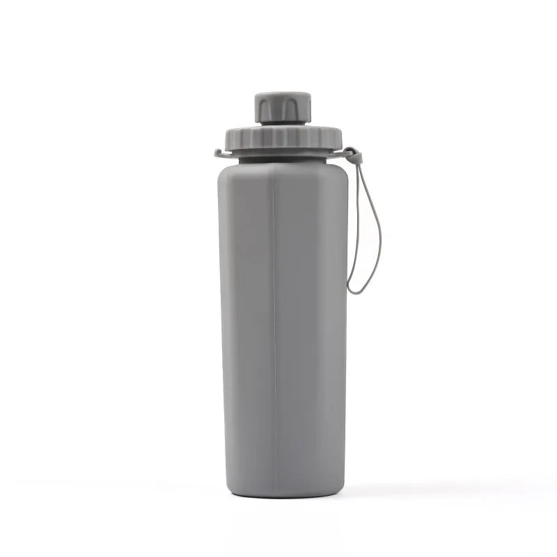 2025 New Silicone Sports Kettle Portable Anti-drop High Temperature Foldable Food Grade Silicone Water Cup Water Bottles