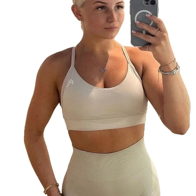 2025 New Women's Summer Vest Fitness Bra Shock-proof High-strength Suspension Breathable Quick-drying Yoga Vest Sports Underwear