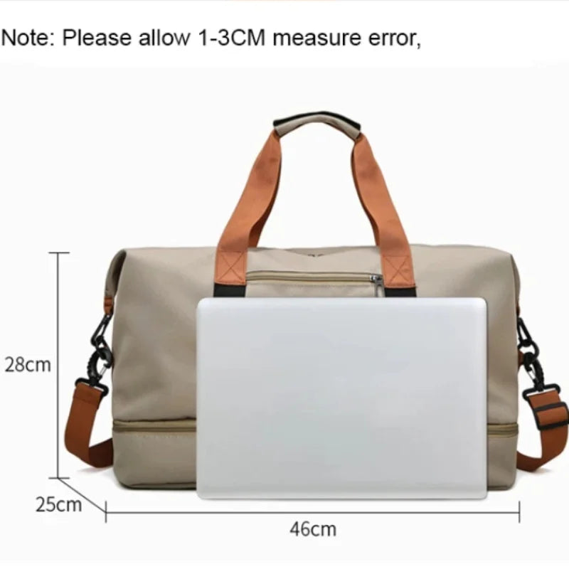 Large Capacity Fitness Bag Travel Bag Waterproof Sports Gym Bag Portable Luggage for Men Women Short Distance gym and travel bag