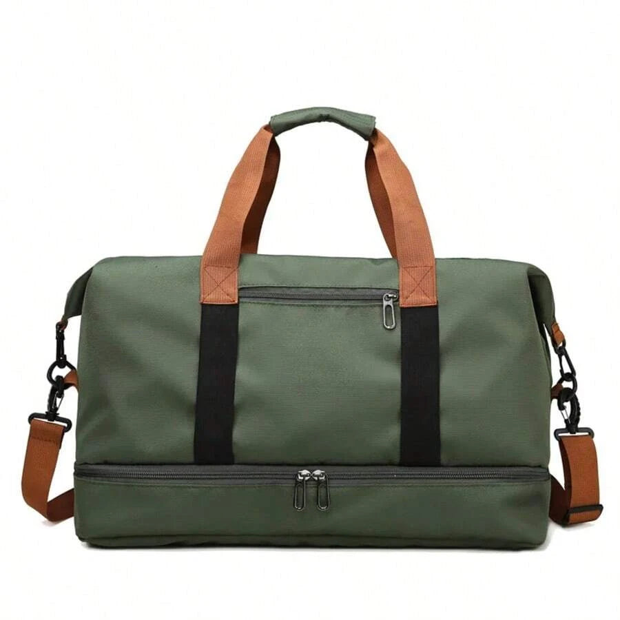 Travel Gym BagCarry On Weekender Duffle with Crossbody Shoulder StrapSports Fitness Bag for Overnight or Short Trips
