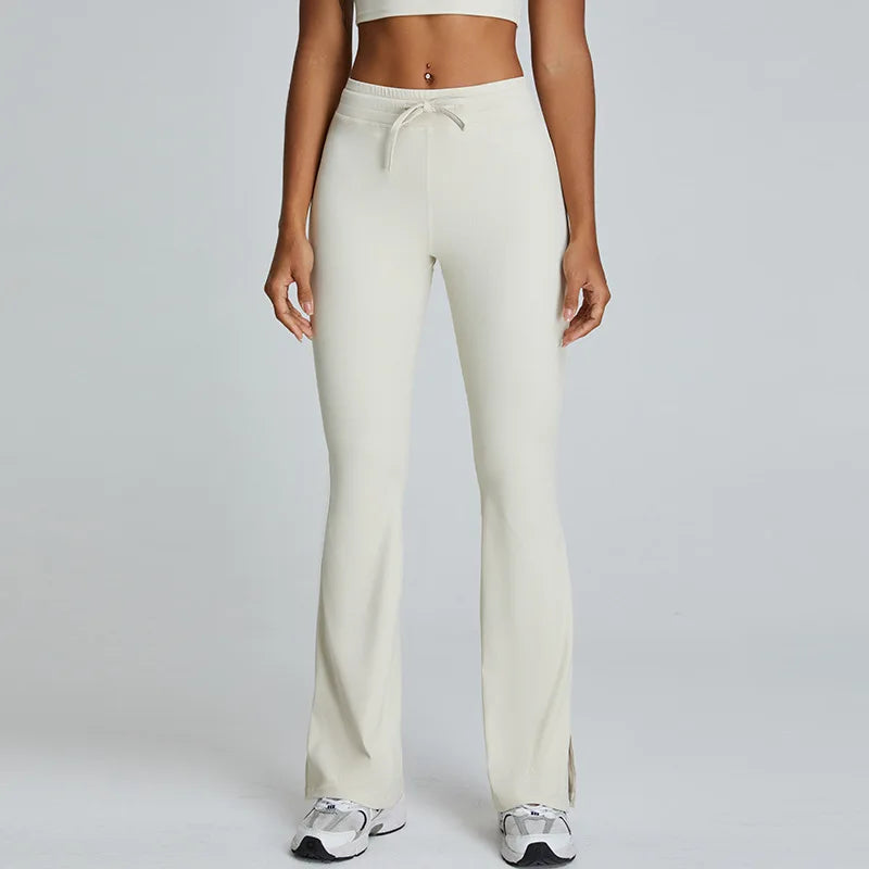 Hearuisavy Sports Flared Pants Women Breathable Gym Legging Women Yoga Clothing Fitness Running Workout Casual Bell-Bottoms