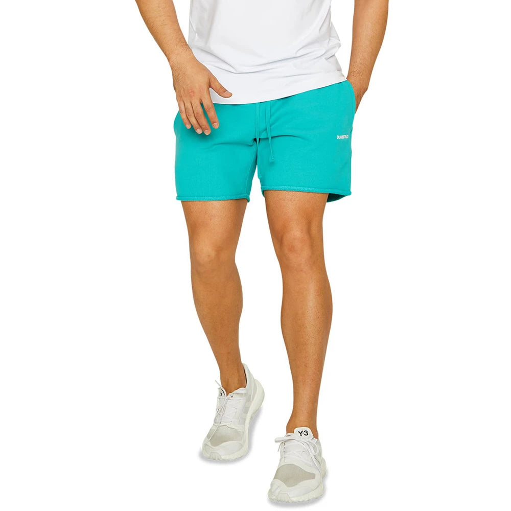 Men's Cotton Running Shorts Loose Bodybuilding Sweatpants Fitness Short Pants Jogger Gym Vintage Male Purple Shorts Bright Color