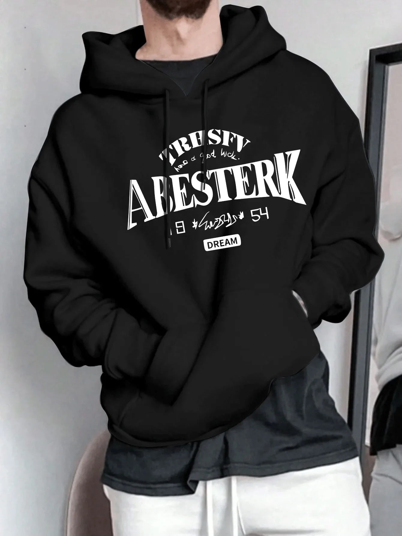 2025 Spring/Summer Men's 2D Casual Hooded Sweatshirt Stylish and Cool Youthful Hoodie for Casual Fashion Trend, Strolling Letter