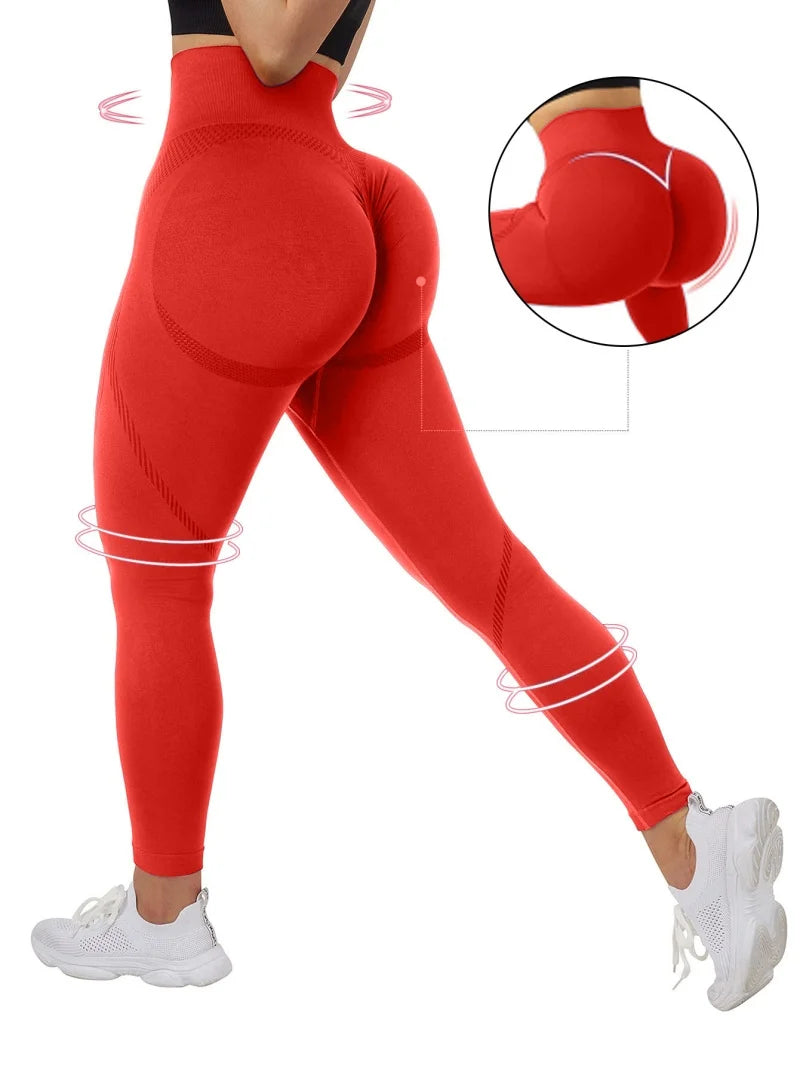 Seamless Butt Lifting Workout Leggings For Women High Waist Yoga Compression Tights Pants Women's Gym Leggings
