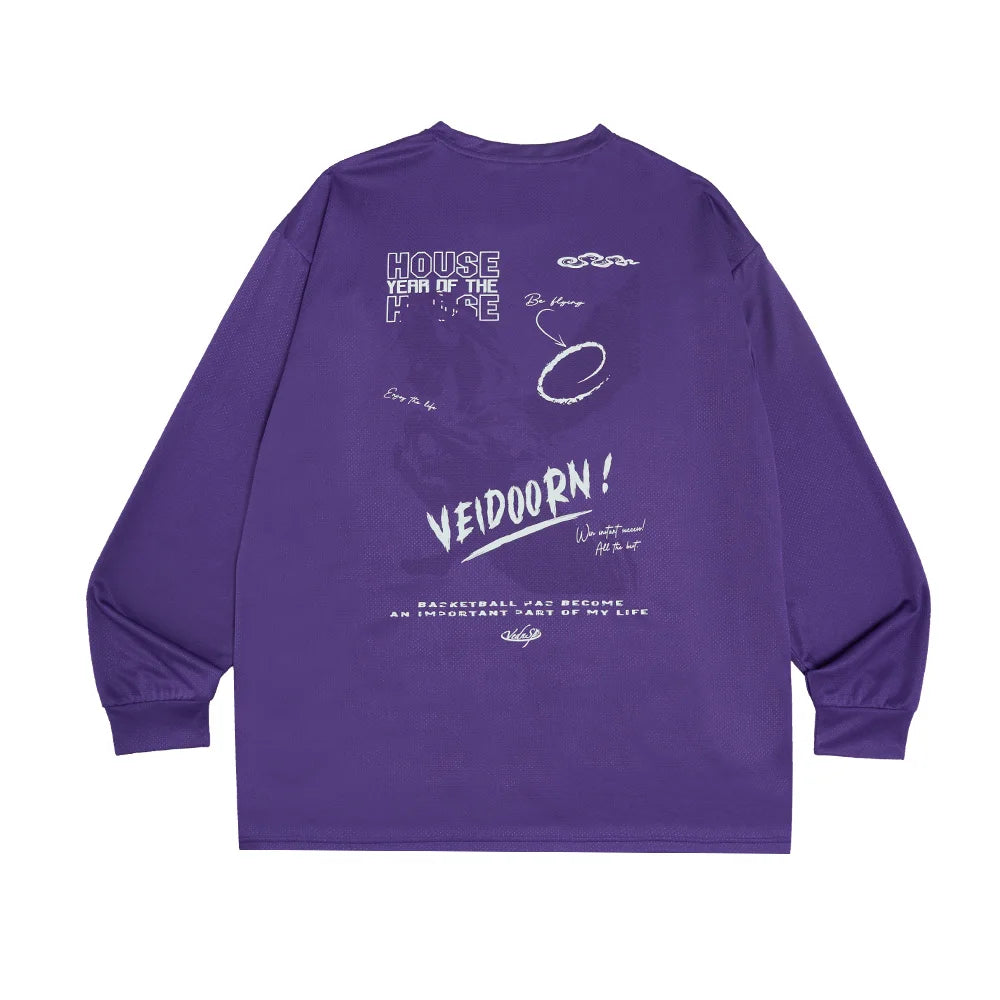 Veidoorn Autumn and Winter Long Sleeve Athletic Shirt Gym Yoga Running Training Tee Lightweight Quick Dry Sport Top for Workouts