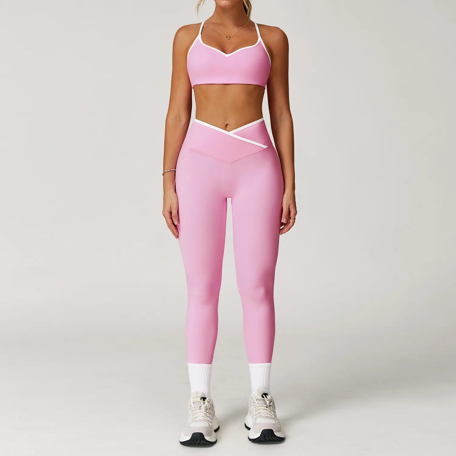 Yoga Set Workout Clothes 2 Pieces Women's Tracksuit Sportswear Gym Clothing High Waist Bell-bottoms Sexy Fitness Bta Sports Suit