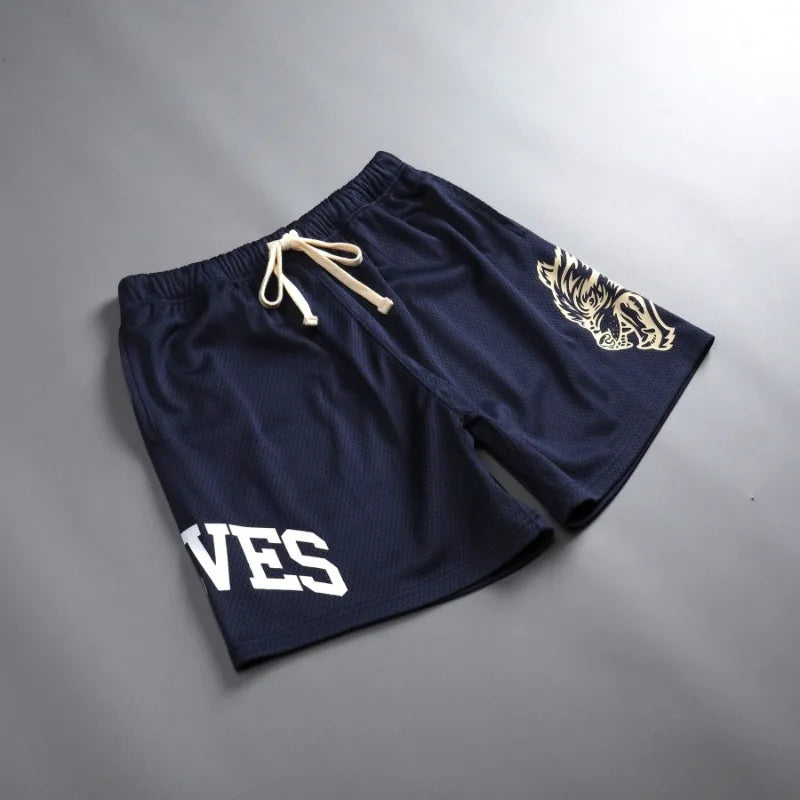 Mens Summer Streetwear Sports Casual Shorts Gym Fitness Mesh Quick Dry Running Beach Basketball Jogger Short Pants Sweatpants