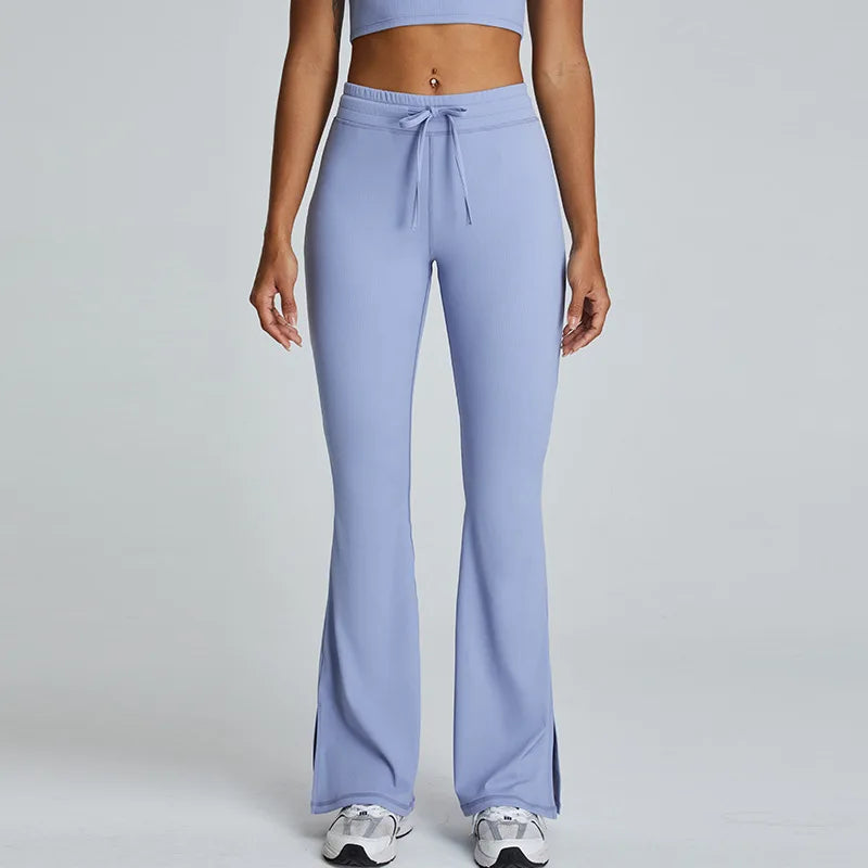 Hearuisavy Sports Flared Pants Women Breathable Gym Legging Women Yoga Clothing Fitness Running Workout Casual Bell-Bottoms