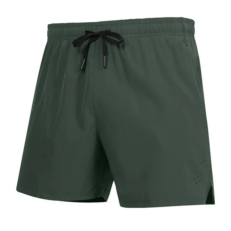 New Summer Running Shorts Men's Sports Jogging Gym Fitness Shorts Training Quick-drying Sports Zipper Pocket Male Cropped Pants