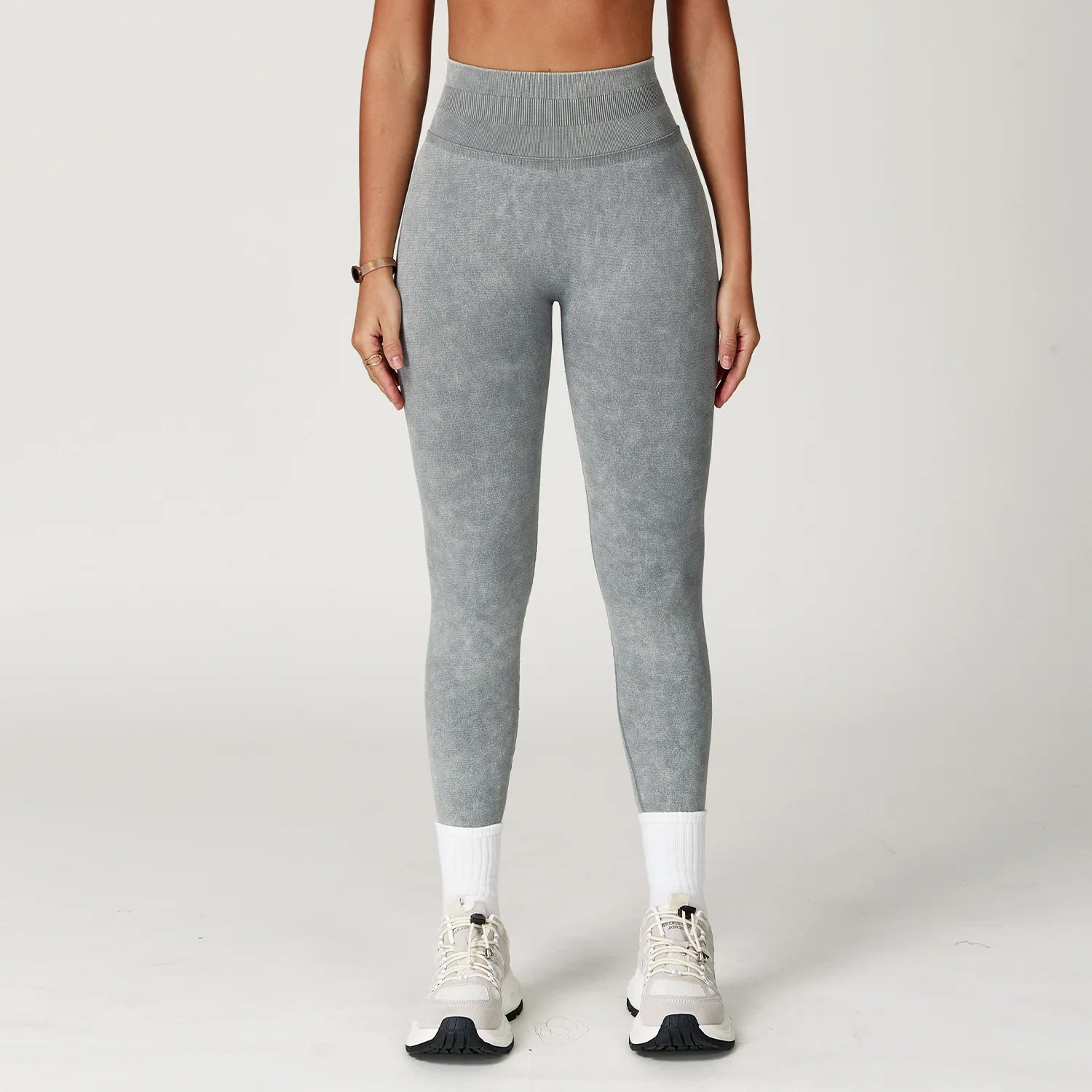 Women Sand-washing Leggings Gym Yoga Pants Elastic Workout Exercise Clothing Running Fitness Butt Lifting Tights