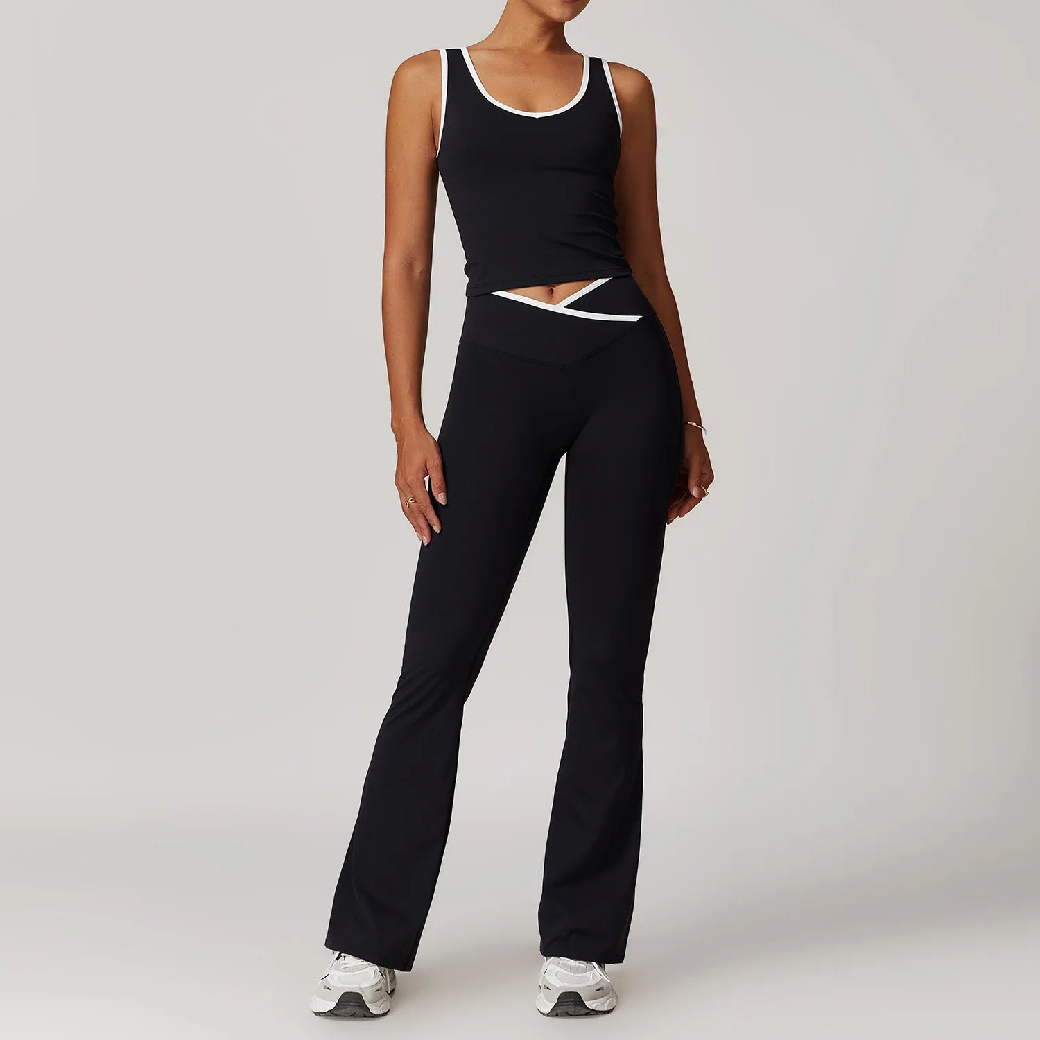Women Clothes Yoga Set 2 Pieces Workout Outfits Fitness Sportswear Gym Tracksuit High Waist Leggings Sports Bra Athletic Wear