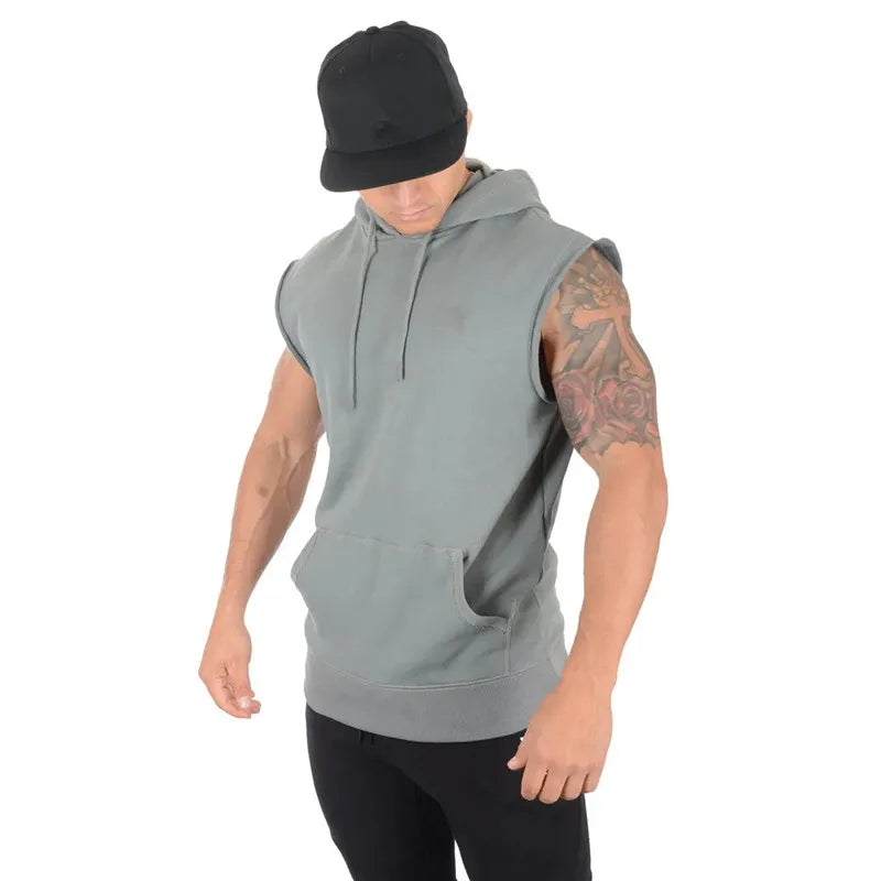 2025 New Brand Summer Fitness Stringer Hoodies Muscle Shirt Bodybuilding Clothing Gym Tank Top Mens Sporting Sleeveless shirts
