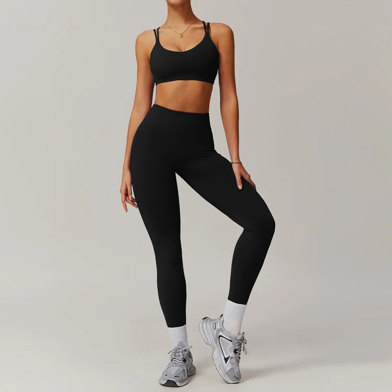 2-piece Casual Sportswear Women Yoga Suit Fitness Clothes Gym Set Women Workout Leggings Female Sports Bra Set