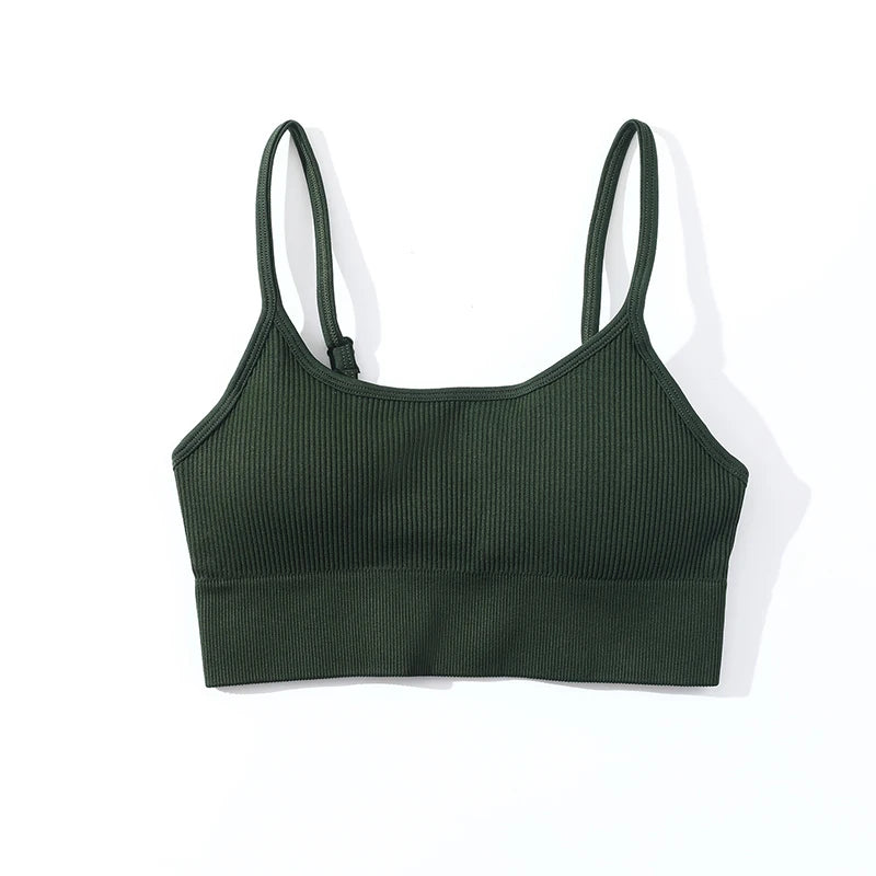 SOISOU New Yoga Bra Top Women Sports Bra Gym Fitness Breathable Bralette Elastic Tight Outdoor Girls For Sex Seamless Bras