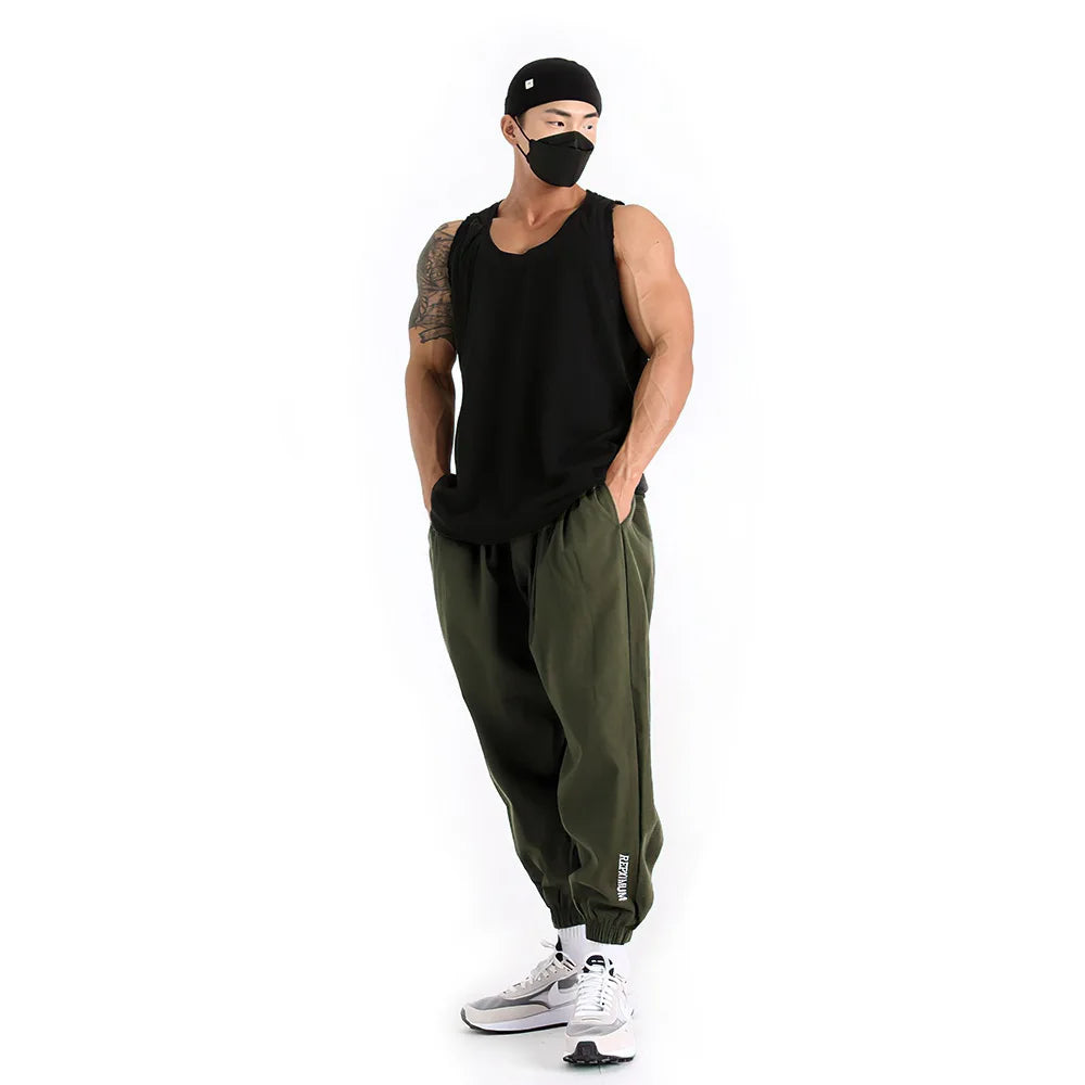 Muscle Men Sports Pants Training Basketball Running Loose Korean Version Of Casual Fitness Pants Fashionable Fitness Pants
