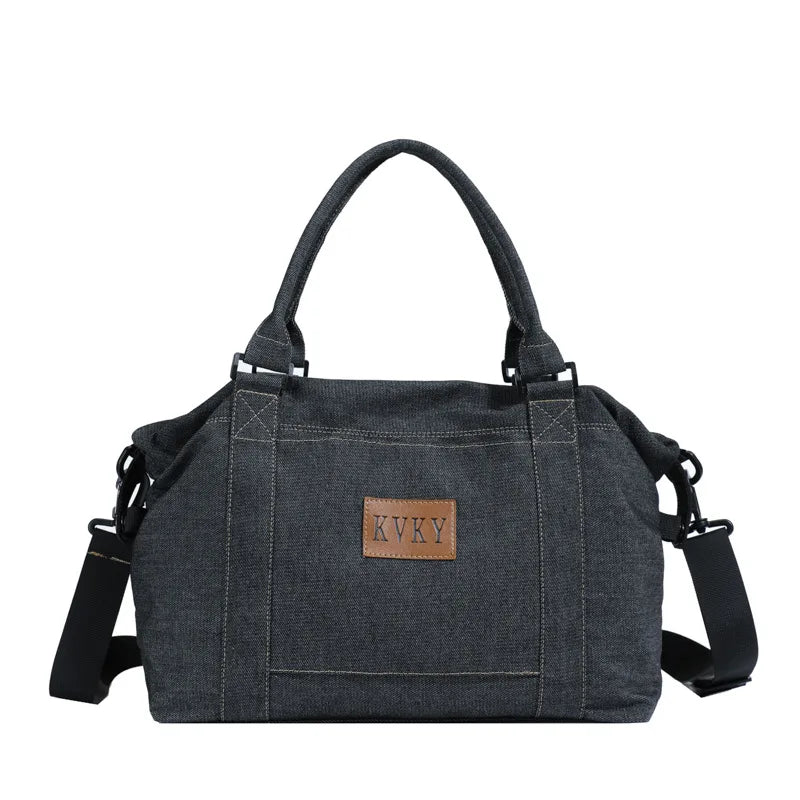 2025 New Women's Denim Crossbody Bag - American Street Style, Large Capacity, Casual Handheld Travel Tote