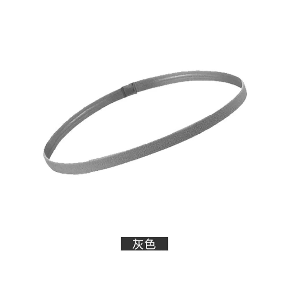 1PCs Simple unisex sports hairband non-slip silicone strip sweat guide elastic headbands yoga running fitness hair accessories