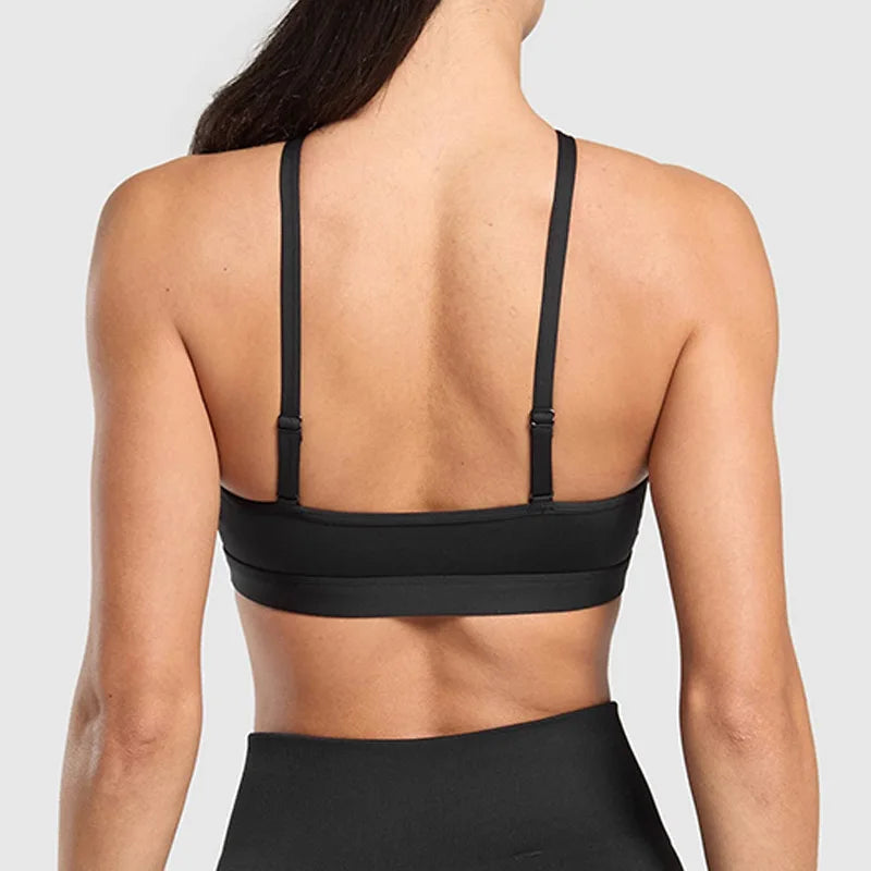2025 Women's Nude Feel High Strength Yoga Workout Top Push up Sexy Beauty Back Design Ideal for Running Gym With