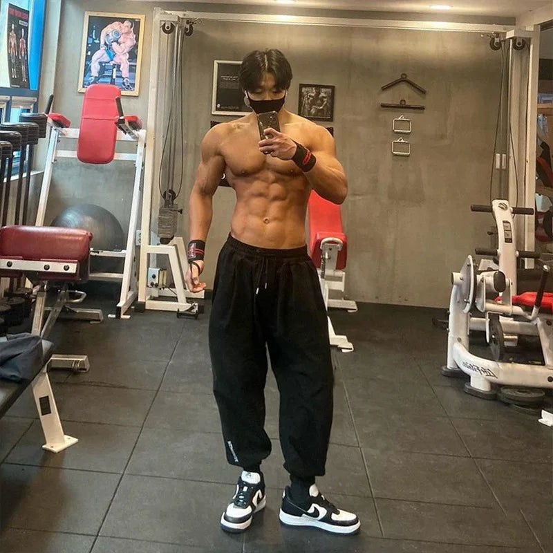 Muscle Men Sports Pants Training Basketball Running Loose Korean Version Of Casual Fitness Pants Fashionable Fitness Pants