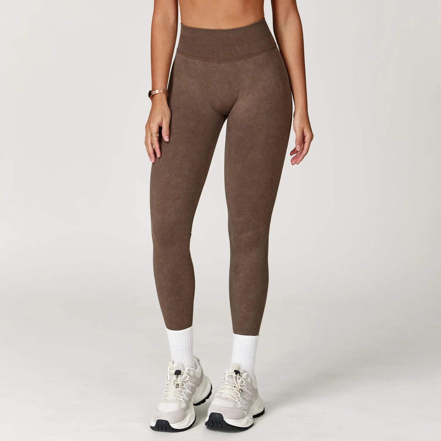 Women Sand-washing Leggings Gym Yoga Pants Elastic Workout Exercise Clothing Running Fitness Butt Lifting Tights