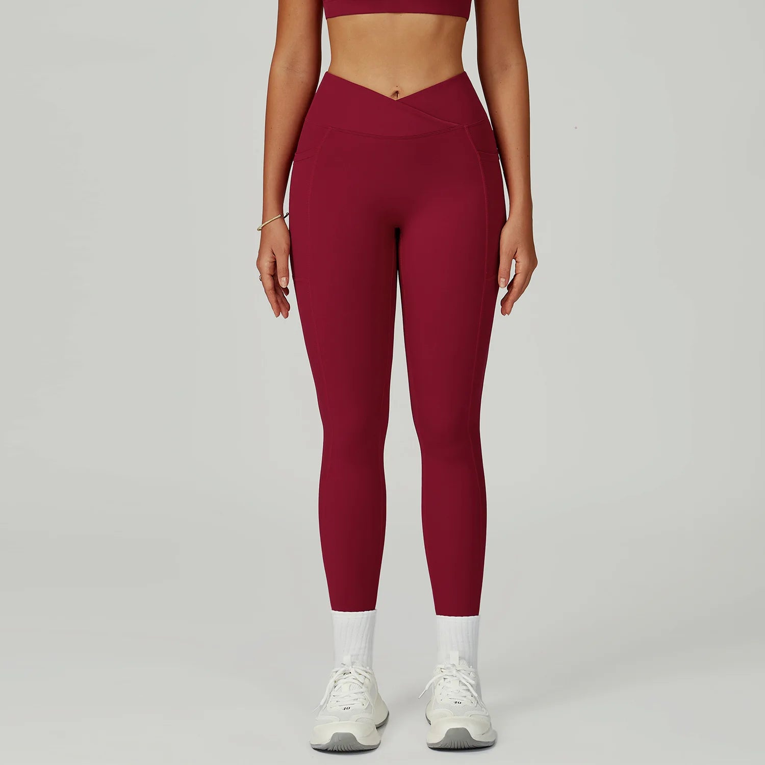 High Waist Sport Legging Women Stretch Gym Pants Women Running Cross Waist Workout Leggings Female Tights Push Up Yoga Pants