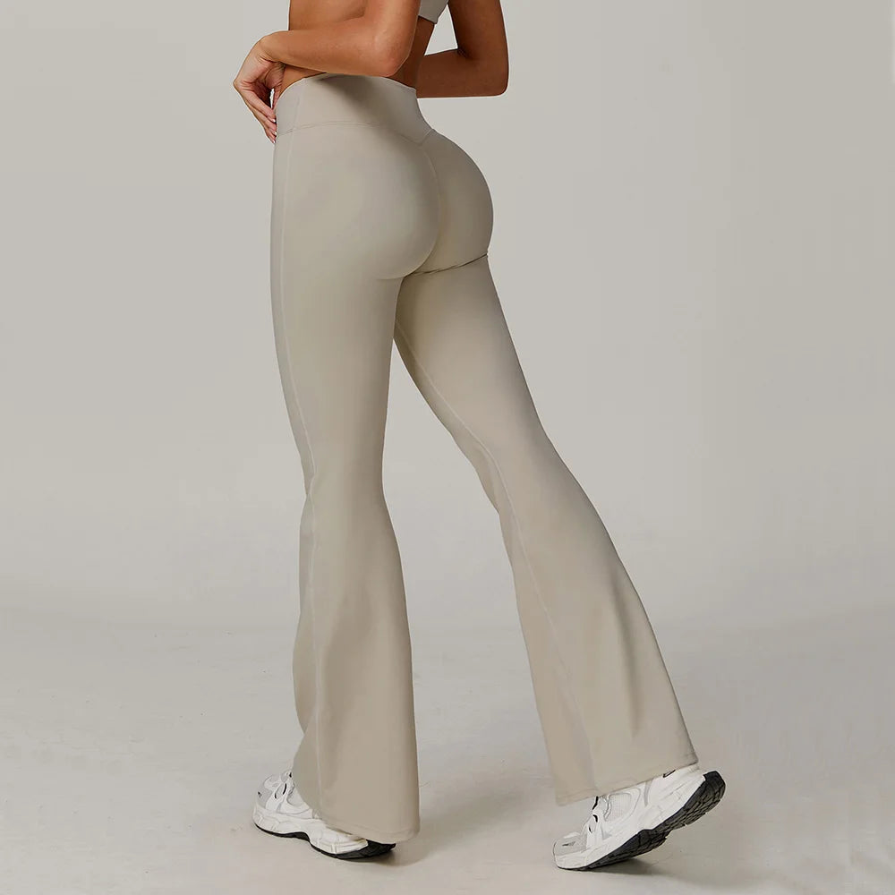 Women's High Waisted Bell bottomed Pants Suitable Fitness Workout and Casual Flared Leggings Running Training Sports Leggings
