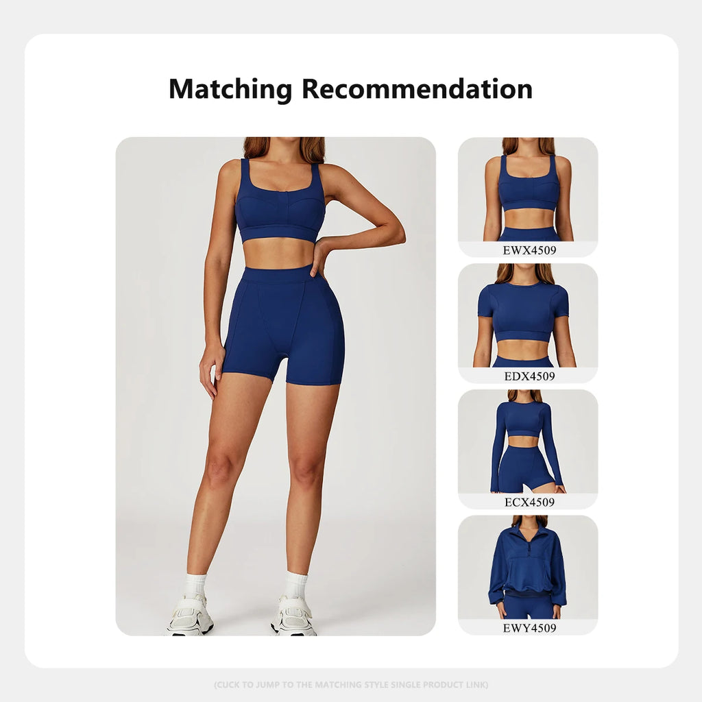 Hearuisavy Women's High Waisted Sports Shorts Running Cycling Fitness Pants Gym Breathable Tights Push Up Body Shaper Yoga Pants