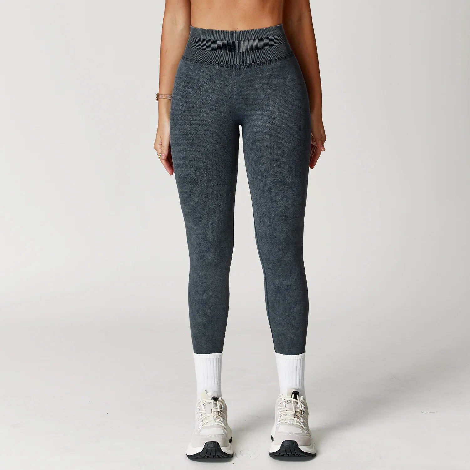 Women Sand-washing Leggings Gym Yoga Pants Elastic Workout Exercise Clothing Running Fitness Butt Lifting Tights