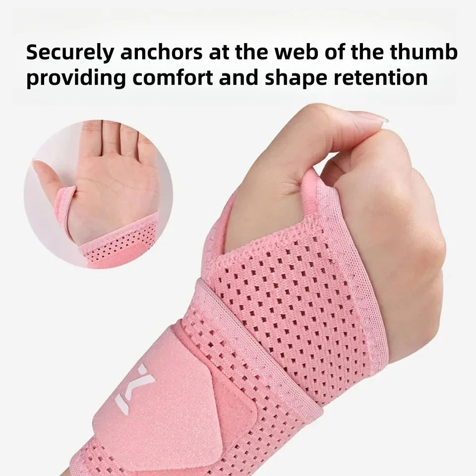 Breathable Wrist Support Brace for Gym/Work - Adjustable Compression Sleeve, Arthritis & Carpal Tunnel Relief, Sports Injury Pre