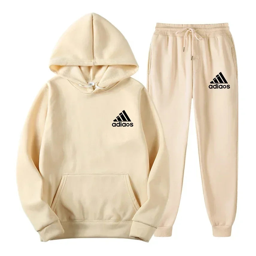 Men's sweatshirt set, autumn and winter fashionable sweatpants set, casual jogging set, sportswear set, sweatshirt, comfortable