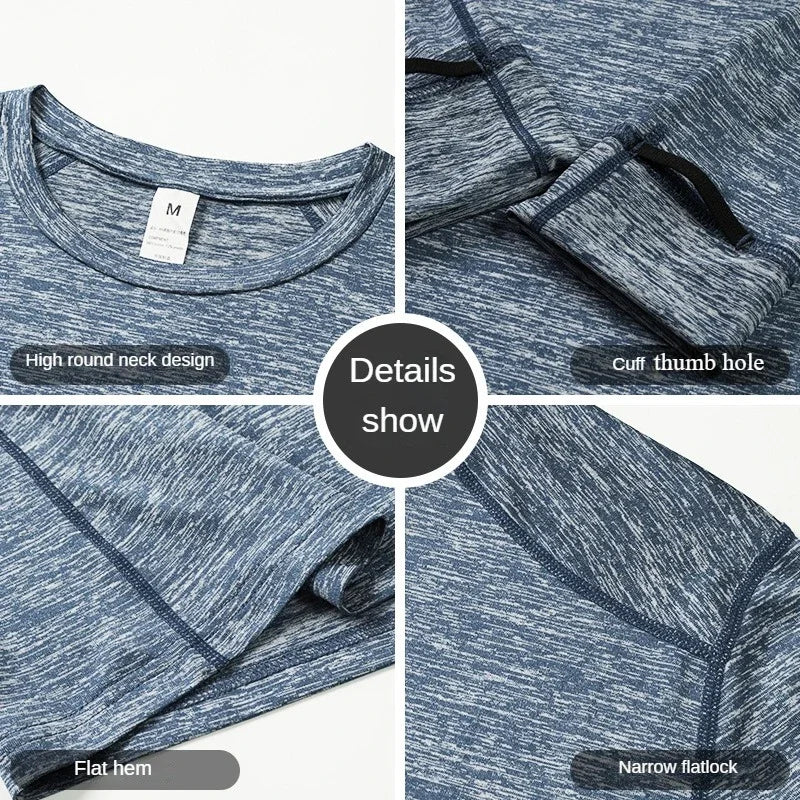 Sports Shirt Woman Gym Quick Drying Long-sleeve T-shirts Yoga Clothes Fitness Wear Training and Exercise Running Top Sportswear