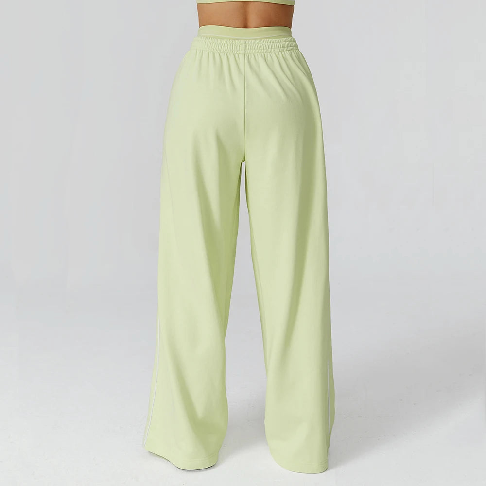 Wide Leg Trousers Yoga Pants for Women High Waisted Loose Gym Workout Sweatpants Female Fitness Sports Leggings Yoga Trousers