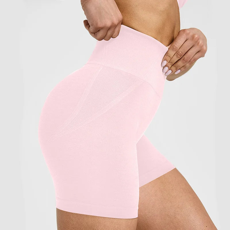 Effortless Seamless Shorts High-waisted Women's Yoga Pants Casual Sports Fitness Wear Tight Enhancing Hips Yoga Shorts