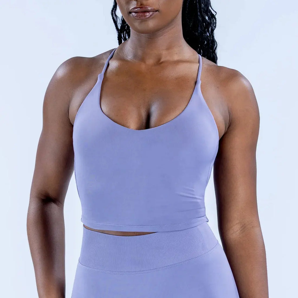 NCLAGEN Dynamic Strappy Top Gym Clothes High Support Push-up Fitness Tank Top Back Cross Workout Pilates Yoga Running sports Bra