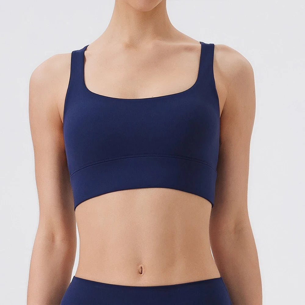 Women Eight Lines Crossing Beautiful Back Sports Bras Yoga Top Vest Yoga Gym Outdoor Sport Running Fitness Underwear