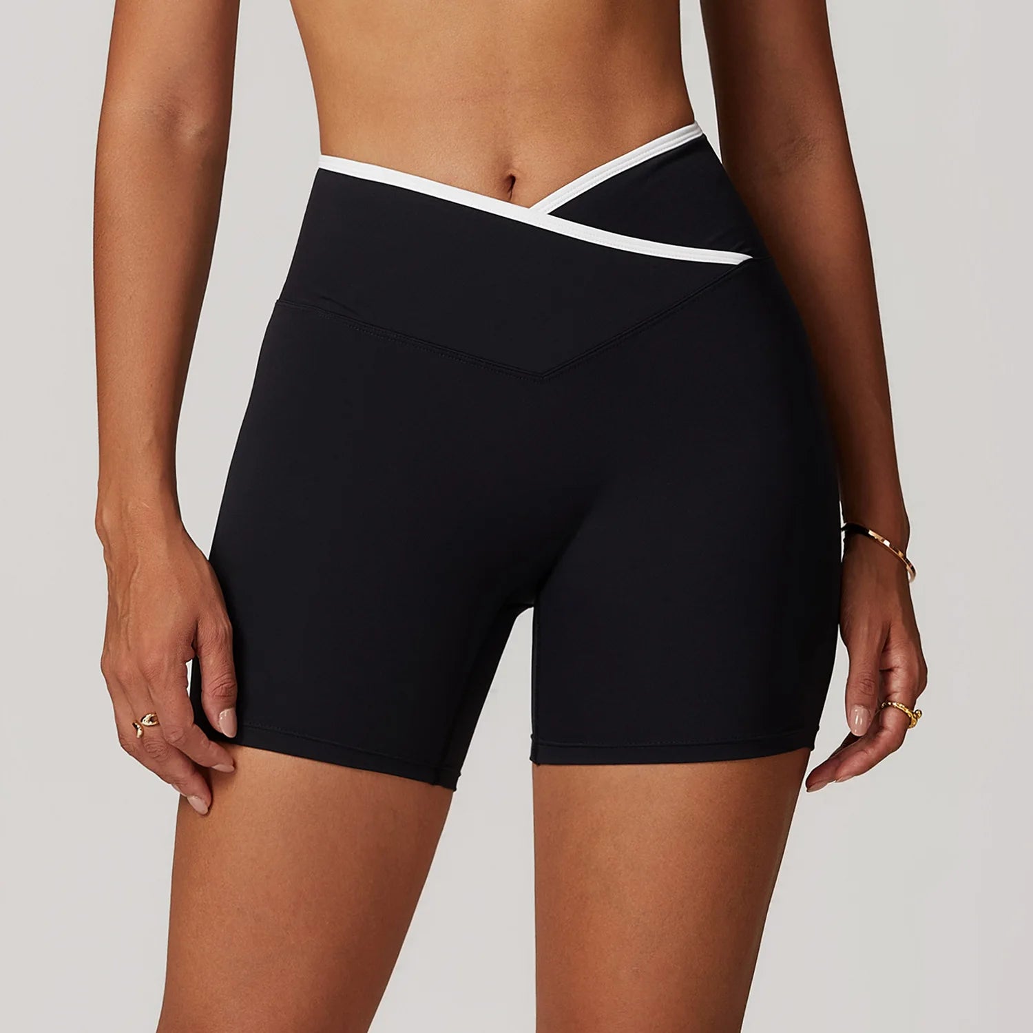 Yoga Shorts Women Fitness Shorts Running Cycling Shorts Breathable Sports Leggings Cross High Waist Summer Workout Gym Shorts