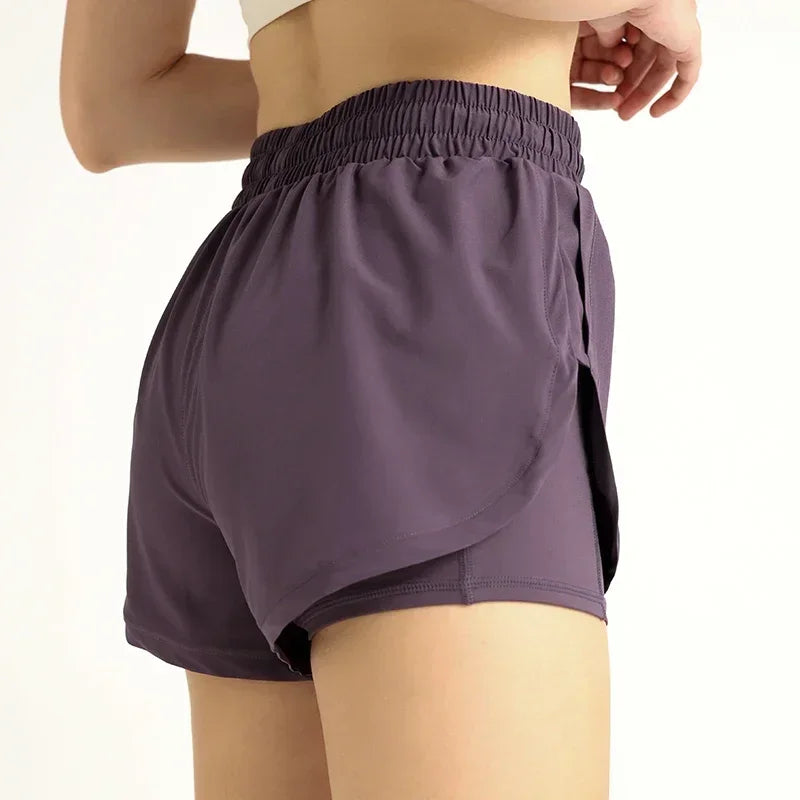 Sports women Yoga Shorts Lightweight Loose Athletic High Waist Quick dry breathable outdoor recreational running Yoga shorts🩳👍