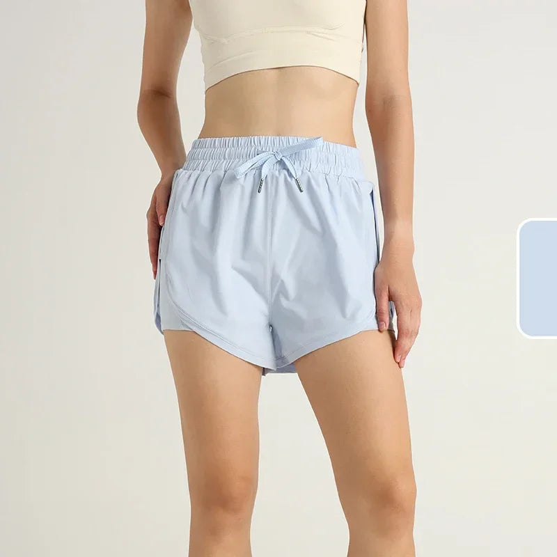 Sports women Yoga Shorts Lightweight Loose Athletic High Waist Quick dry breathable outdoor recreational running Yoga shorts🩳👍