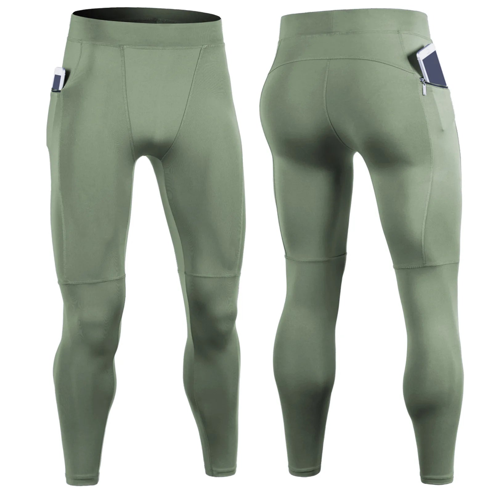 Men's Sexy Compression Pants Leggings Running Training Sport Fitness Modal Fit Joggings Workout Trousers Elastic Tights for Men