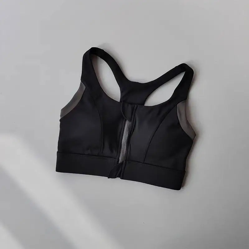 Women's High-Impact Sports Bra Breathable Shockproof Padded Gym Running Fitness Double Layer Seamless Yoga Underwear
