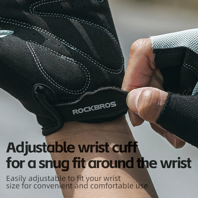 ROCKBROS Bike Gloves Half Finger Summer Breathable Anti-slip SBR Pad Shockproof MTB Road Bicycle Gloves Cycling Shorts Gloves