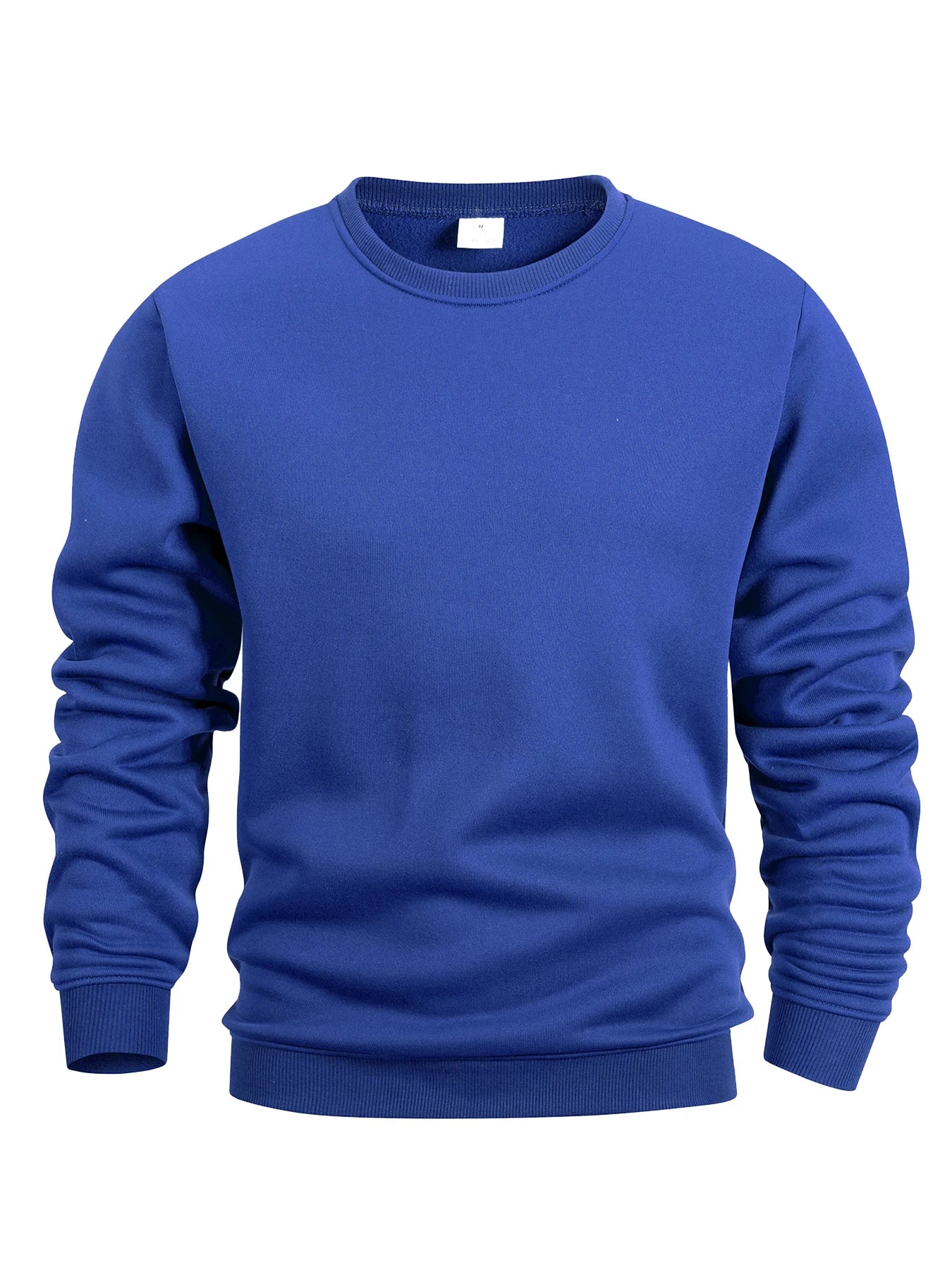Men's crew neck sweatshirt sweatshirt solid sportswear outdoor casual daily long-sleeved pullover men's sportswear