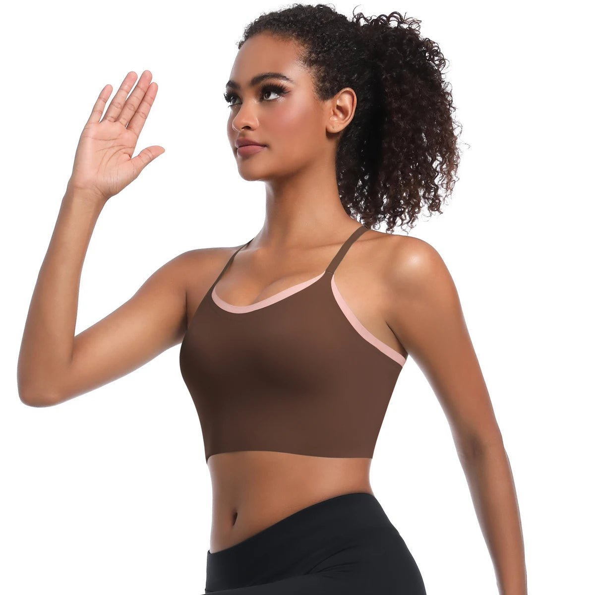 Yoga Bra Women Sports Bra Fitness Yoga Vest Training Gym Yoga Underwear Cross Straps Double Tone Color Running Yoga Tank Top