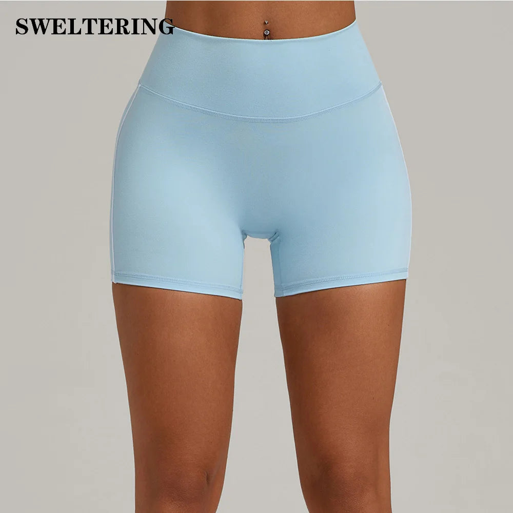 Women Impact Sports Short Yoga Legging Shorts Squat Proof High Waist Fitness Tight Shorts Quick Drying Cycling Workout Gym Short