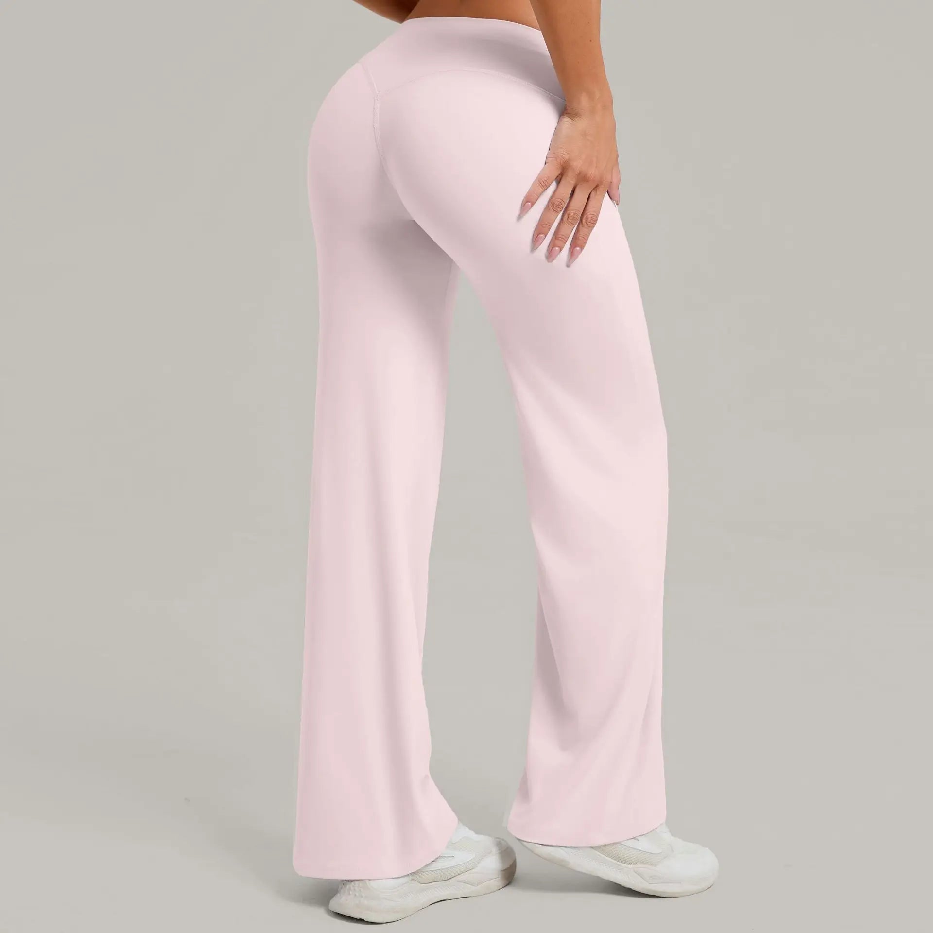 Pilates Straight Yoga Pants Versatile Loose High Waist Wide Leg Pants Women Running Push Up Sports Fitness Hip Show Pants Female