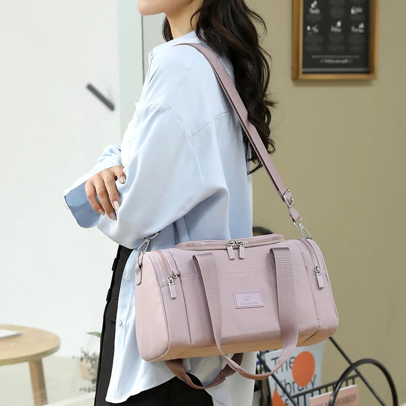 Large Capacity Women's Shoulder bag Female Top-handle Travel Handbag Girls Tote Crossbody bag Nylon Messenger Bag Purse