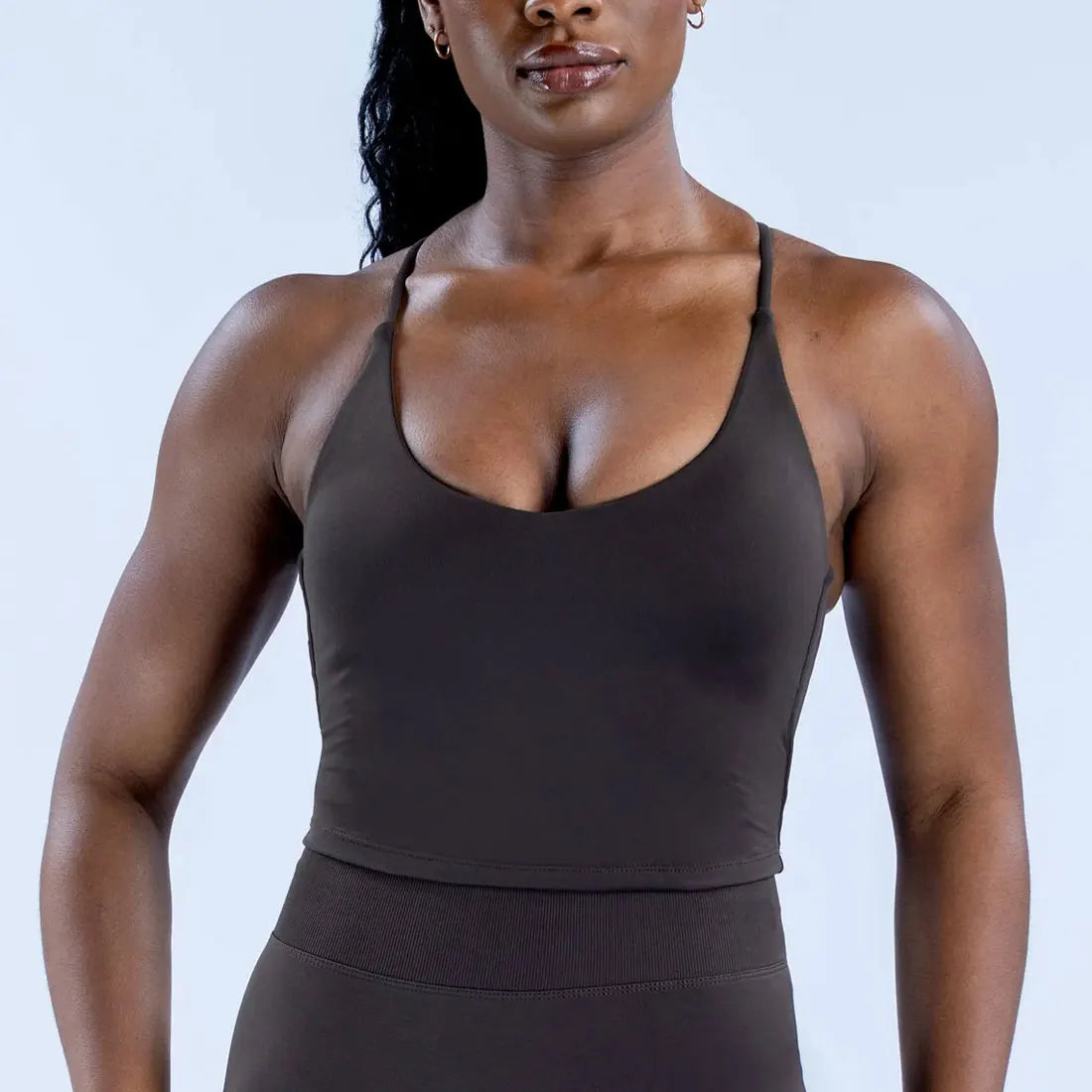 NCLAGEN Dynamic Strappy Top Gym Clothes High Support Push-up Fitness Tank Top Back Cross Workout Pilates Yoga Running sports Bra